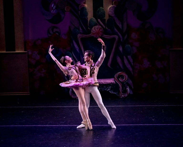 Paul performing with a partner in Nutcracker