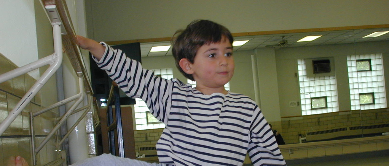 4-year-old Paul Amrani dancing in Halsey Hall