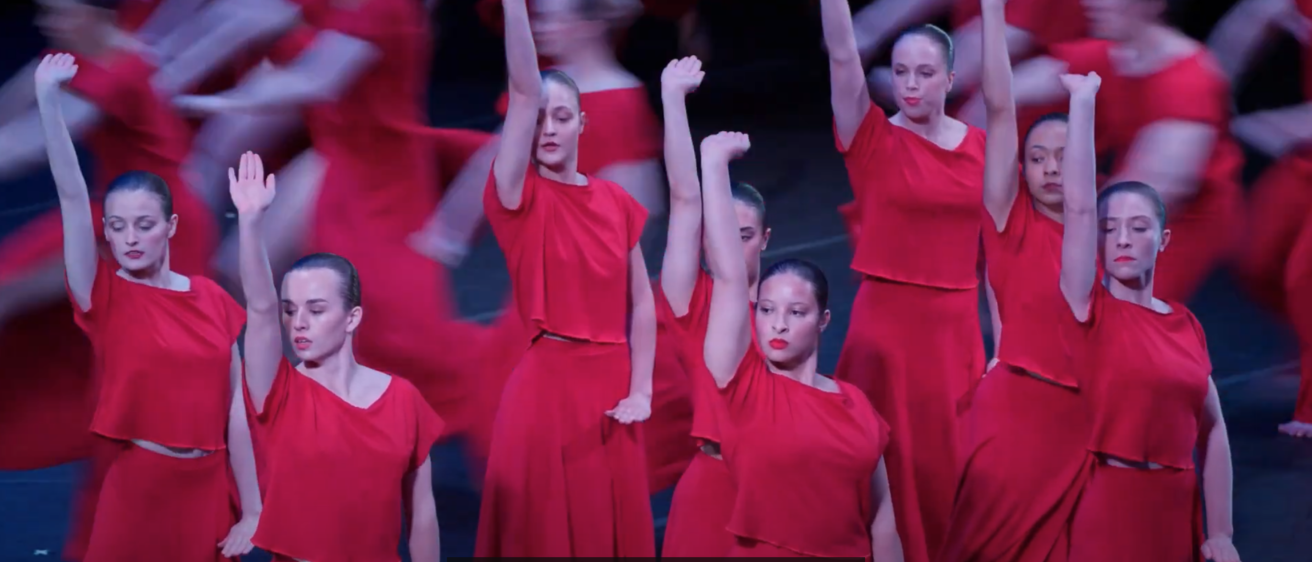 Department of Dance students performing Panorama by Martha Graham at Hancher Auditorium