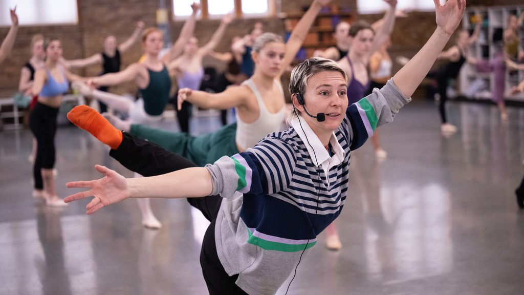Katy Pyle leading a masterclass in Halsey Hall