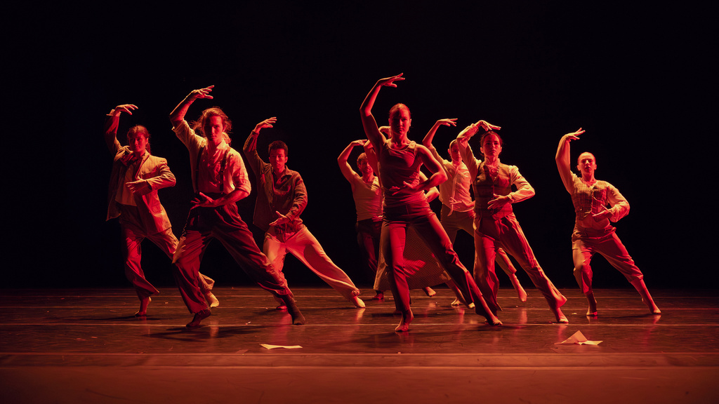 Dance students performing in the collaborative concert with the International Writing Program